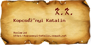Kopcsányi Katalin névjegykártya