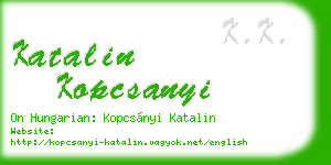 katalin kopcsanyi business card